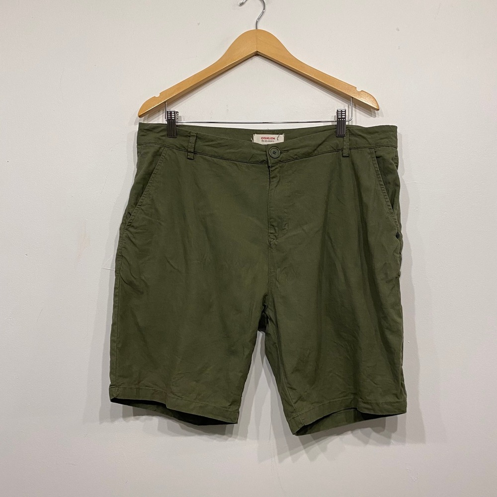 Osklen Rio de Janeiro Mens Chino Shorts Olive Green Size 38 Waist Casual Summer